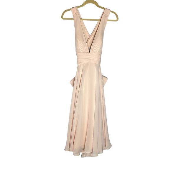 NWT JJ’s House Low Cut V Neck Open Crisscross Exposed Back w/ Bow Size 2 - Picture 1 of 5